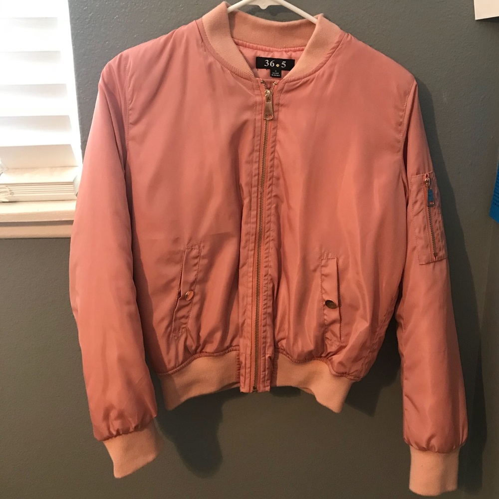 Pink bomber jacket